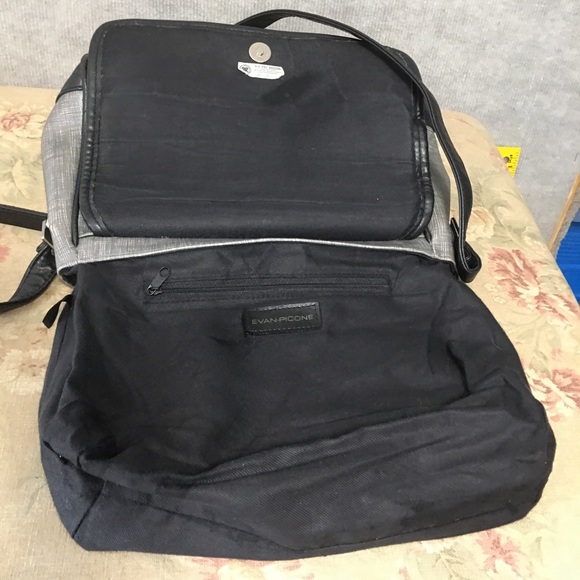 Color Bag Evan Picone Gray & Black Crossbody Shoulder - Picture 7 of 9